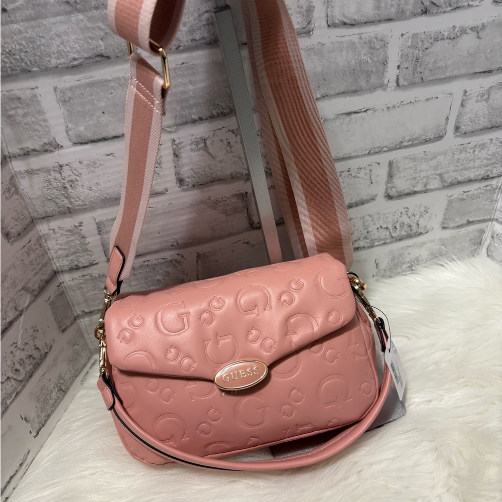 Guess Blush Embossed Crossbody Bag